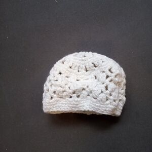 Hand crochet winter hat for infant